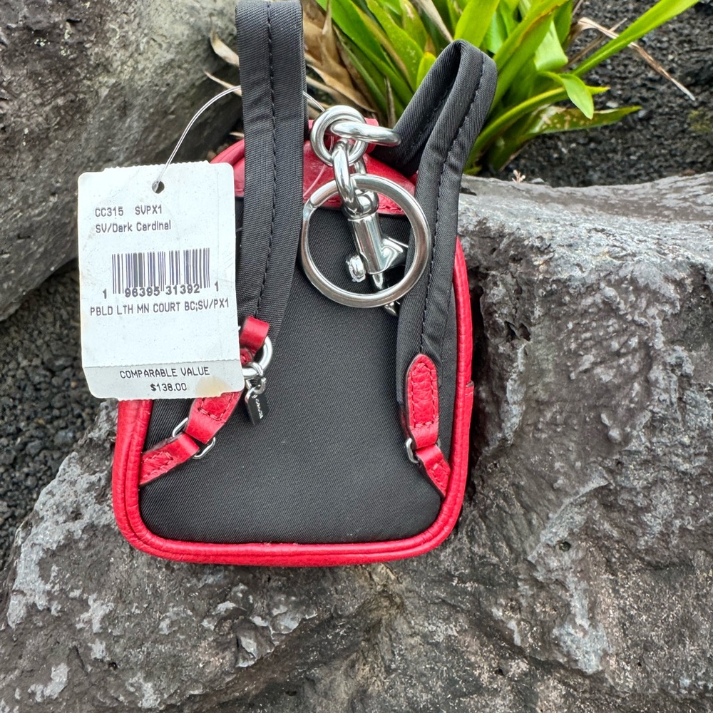 Coach Mini Backpack NWT Bag Charm Keychain Red Leather - Picture 4 of 12